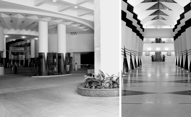 Drop-off area (left) & Entrance Lobby (right)